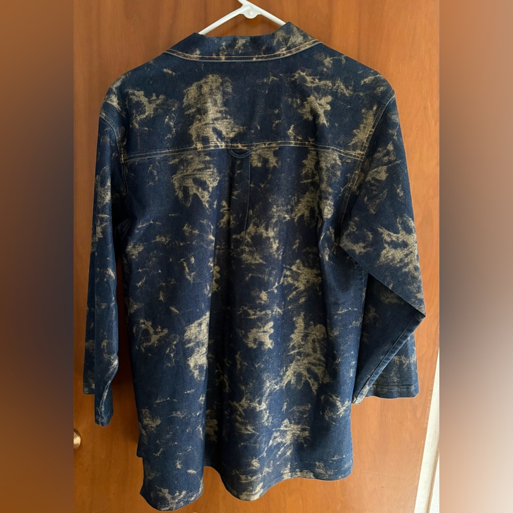 Vintage Linda lundstrom Jacket & pants Denim-Effect Button Front Jumpsuit Romper - Picture 3 of 14